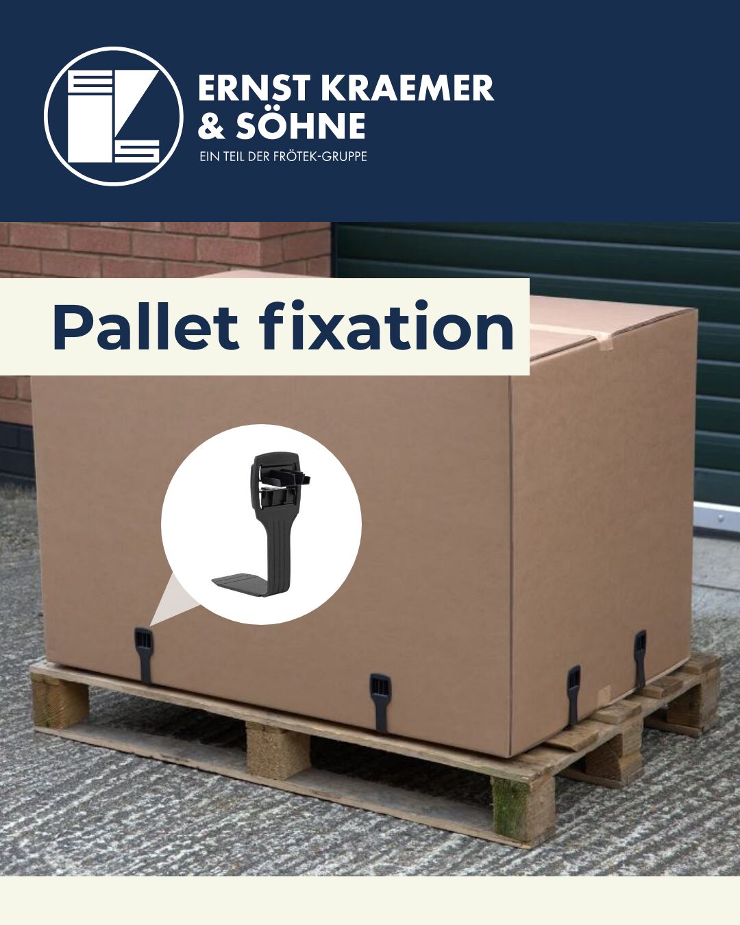 Palettenboxen aus Wellpappe einfach und nachhaltig auf Paletten fixieren